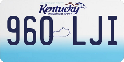 KY license plate 960LJI