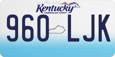 KY license plate 960LJK