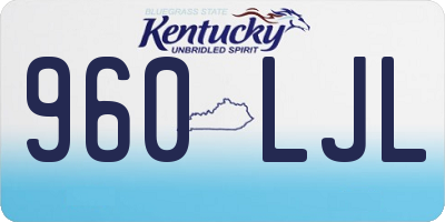 KY license plate 960LJL
