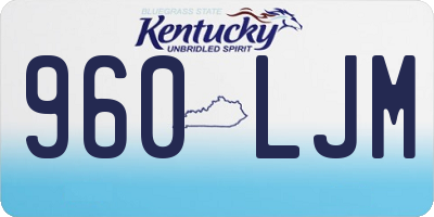KY license plate 960LJM