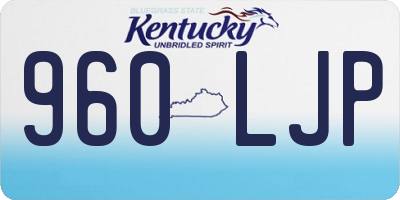 KY license plate 960LJP