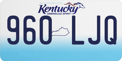 KY license plate 960LJQ