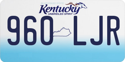 KY license plate 960LJR