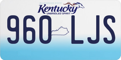 KY license plate 960LJS