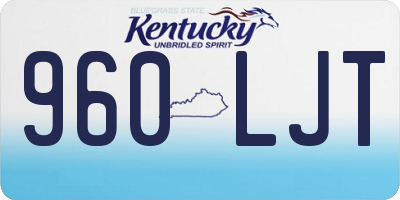 KY license plate 960LJT