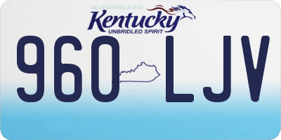 KY license plate 960LJV