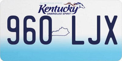 KY license plate 960LJX