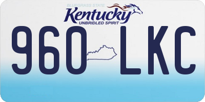 KY license plate 960LKC