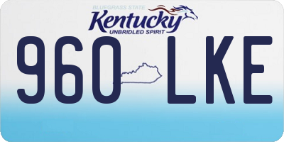 KY license plate 960LKE