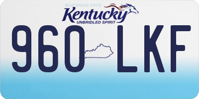 KY license plate 960LKF