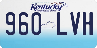 KY license plate 960LVH