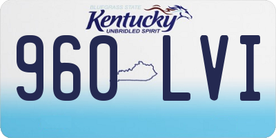 KY license plate 960LVI