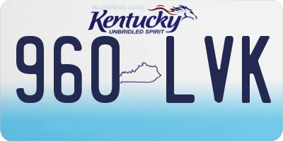 KY license plate 960LVK