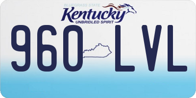 KY license plate 960LVL