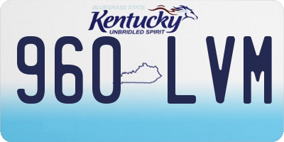 KY license plate 960LVM