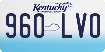 KY license plate 960LVO