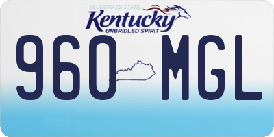 KY license plate 960MGL
