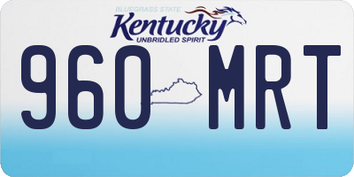 KY license plate 960MRT