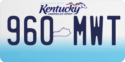KY license plate 960MWT