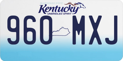 KY license plate 960MXJ