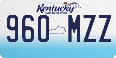 KY license plate 960MZZ