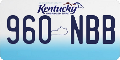 KY license plate 960NBB