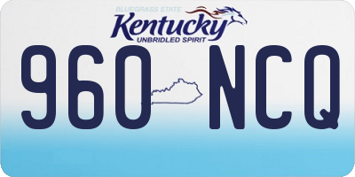 KY license plate 960NCQ