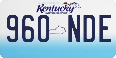KY license plate 960NDE