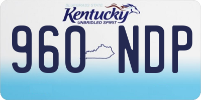 KY license plate 960NDP