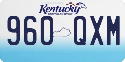 KY license plate 960QXM