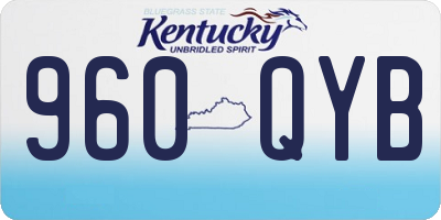 KY license plate 960QYB