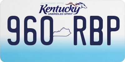 KY license plate 960RBP