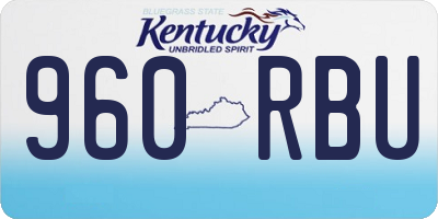 KY license plate 960RBU