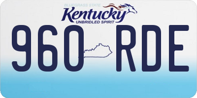 KY license plate 960RDE