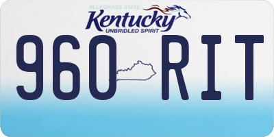KY license plate 960RIT