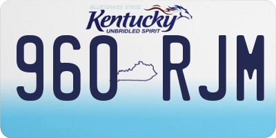 KY license plate 960RJM