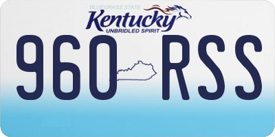 KY license plate 960RSS