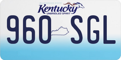 KY license plate 960SGL