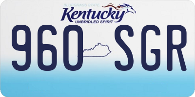 KY license plate 960SGR