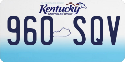 KY license plate 960SQV