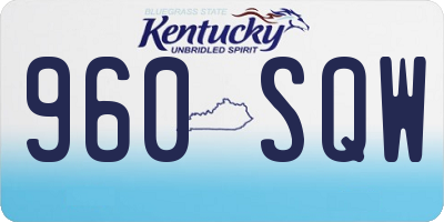 KY license plate 960SQW