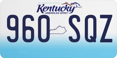 KY license plate 960SQZ