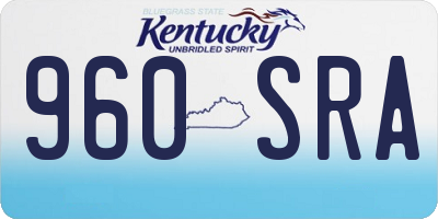 KY license plate 960SRA