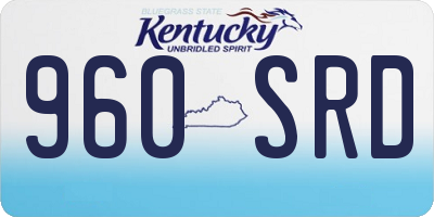 KY license plate 960SRD