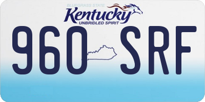 KY license plate 960SRF