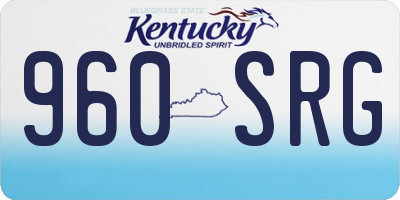 KY license plate 960SRG