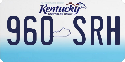 KY license plate 960SRH