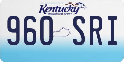 KY license plate 960SRI