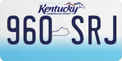 KY license plate 960SRJ