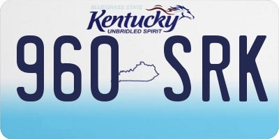 KY license plate 960SRK